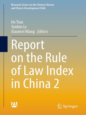 cover image of Report on the Rule of Law Index in China 2